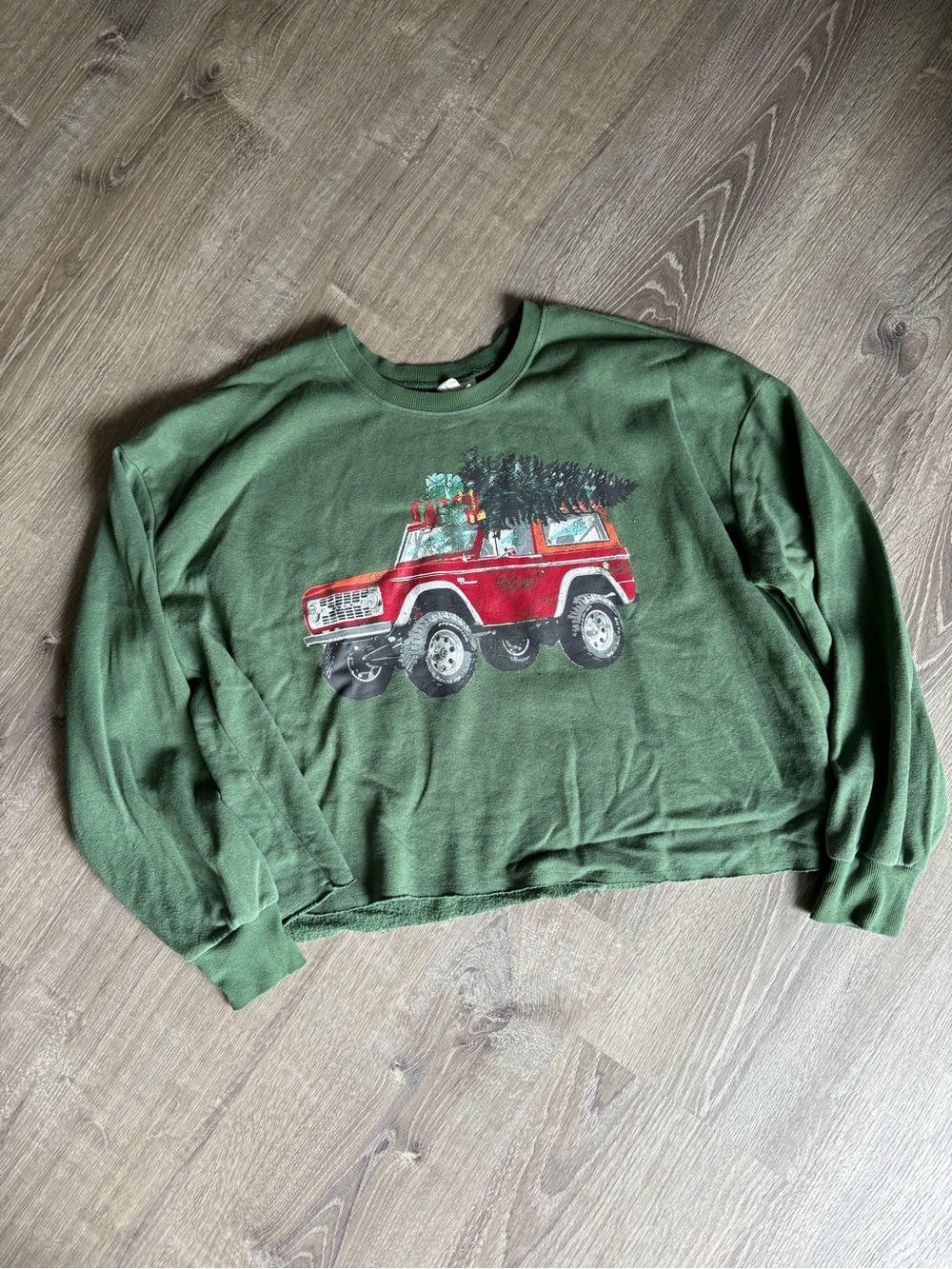 Green Ford Bronco Christmas crewneck sweatshirt